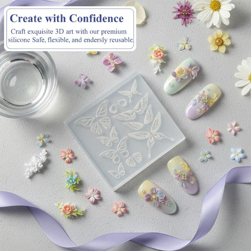 1Pcs Silicone Nail Art Mold Bu - Art Craft Template 评论和价格
