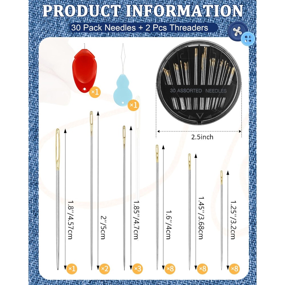 30-Count Steel Hand Sewing Nee - Art Craft Kit 评论和价格