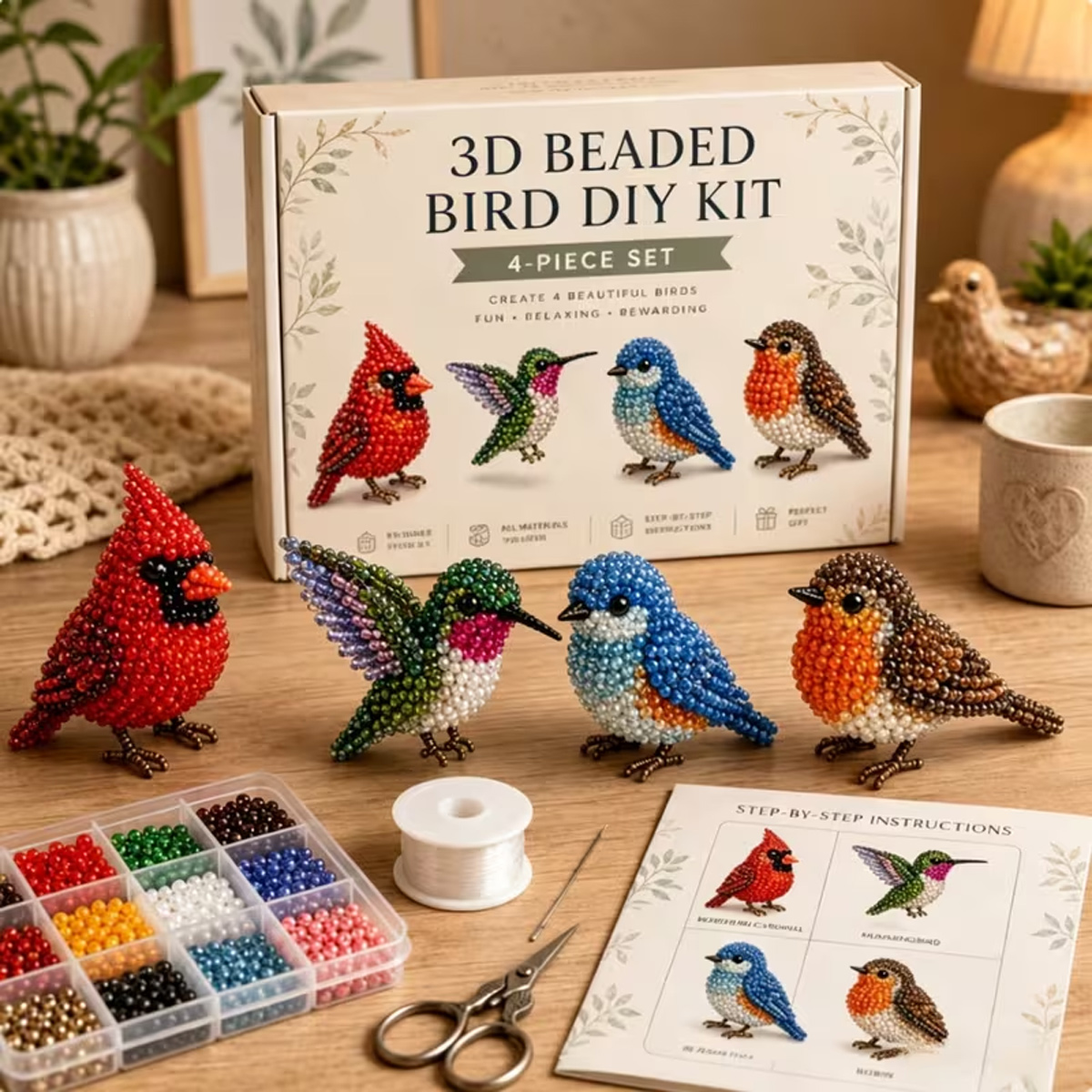 Mini 3D Beaded Animal DIY Kit, - Art Craft Website 评论和价格