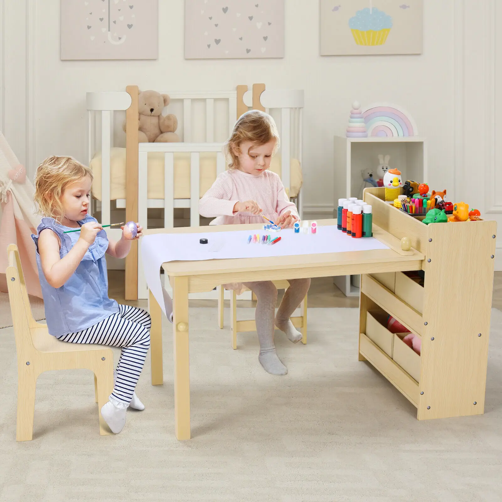 Kids Art Table and Chair Set w - Art Craft Quotes 评论和价格