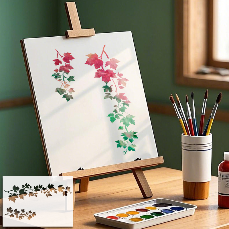 YOMDID 1pc Leaf Pattern PET Pa - Art Craft Template 评论和价格