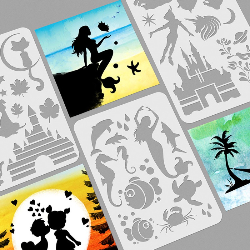 16 Sheets/Set A4 Dream Silhoue - Art Craft Template 评论和价格