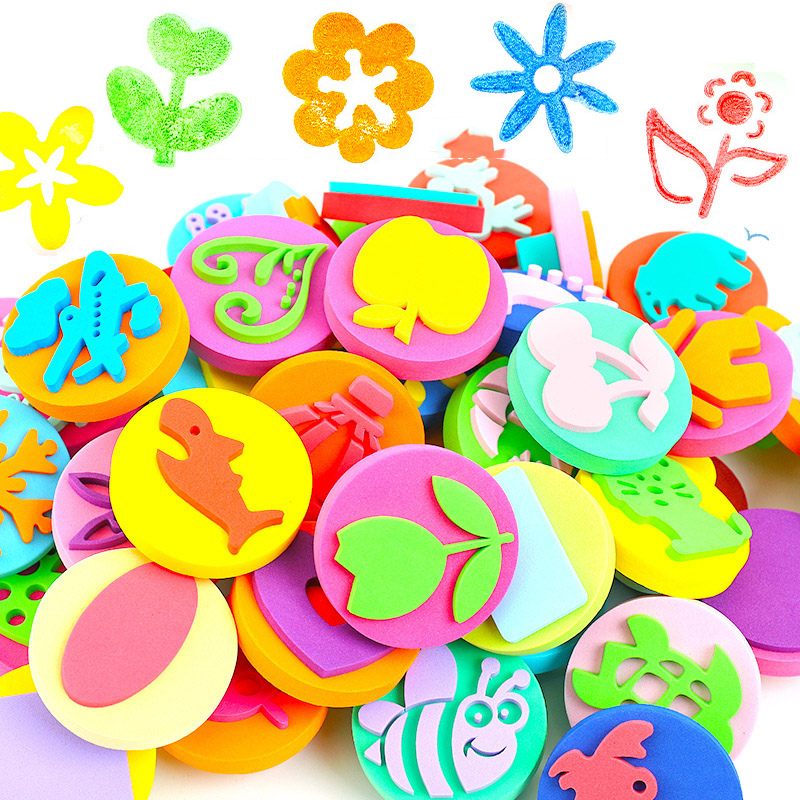 6Pcs/bag Foam Stamps for Paint - Art Craft For 3 Year Old 评论和价格