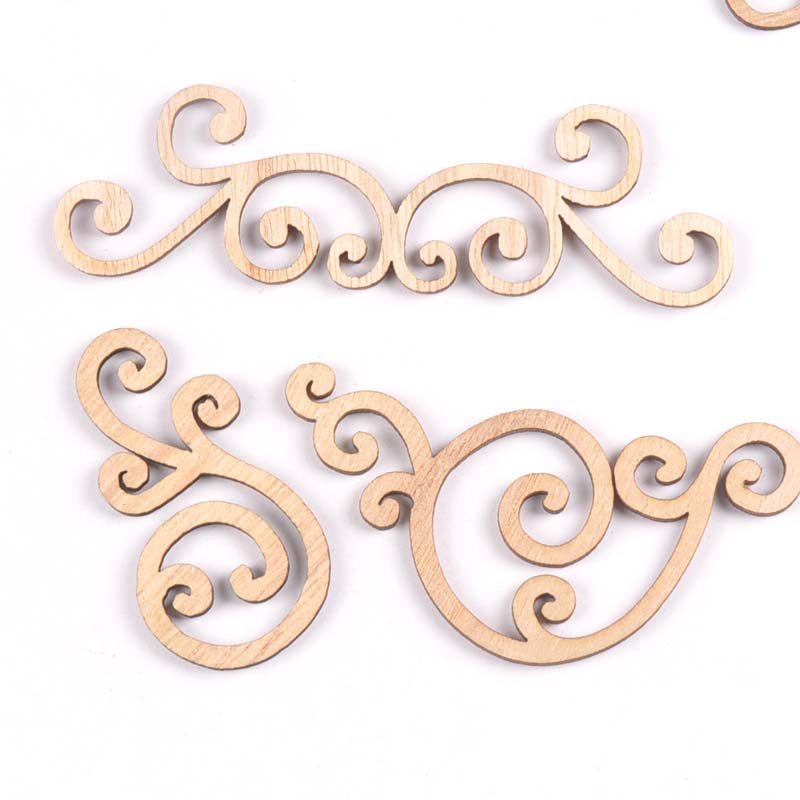 8Pcs Flower Pattern Wood Slice - Art Craft Website 评论和价格