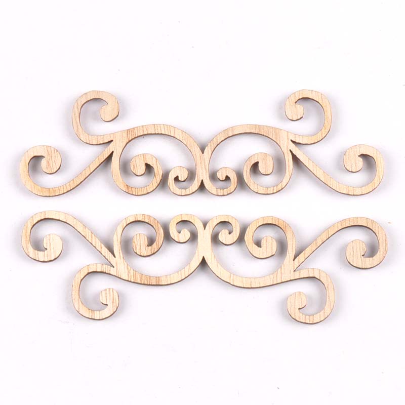 8Pcs Flower Pattern Wood Slice - Art Craft Website 评论和价格