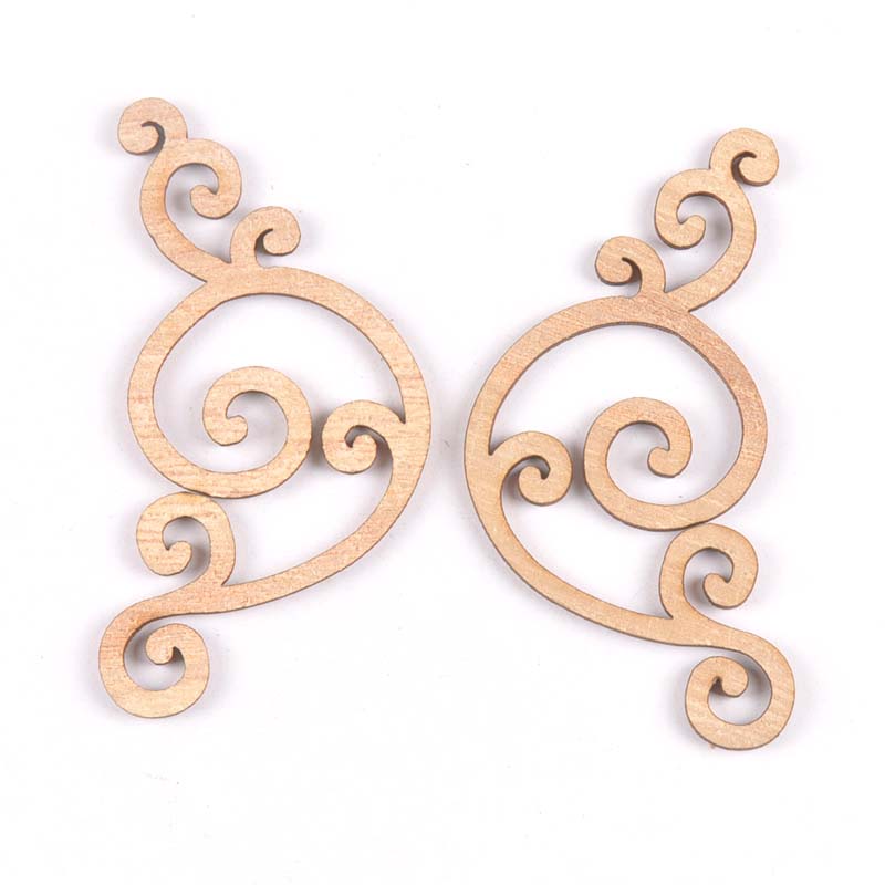 8Pcs Flower Pattern Wood Slice - Art Craft Website 评论和价格