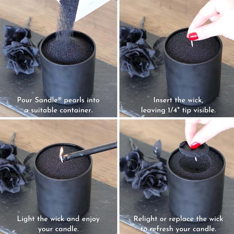Black Candle Sand with Wick, 2 - Candle Making Wax 评论和价格
