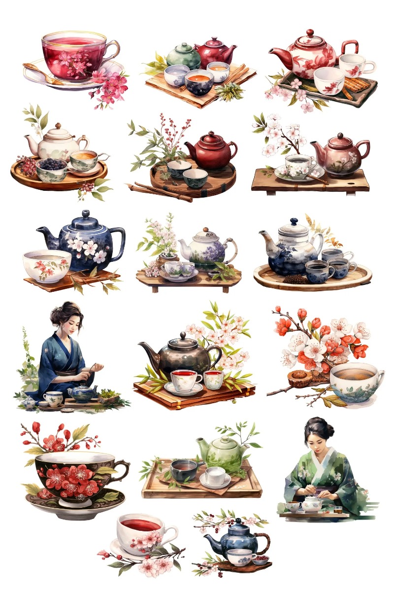Cute Watercolor Tea Ceremony,  - Art Craft For 3 Year Old 评论和价格