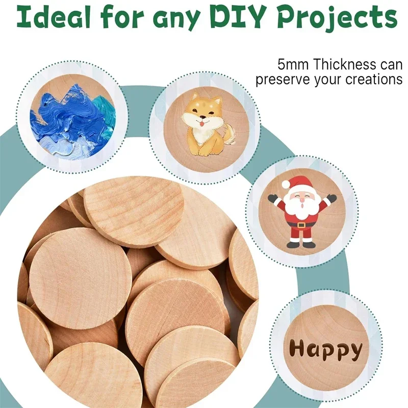 1-6cm Unfinished Wood Round Co - Art Craft Website 评论和价格