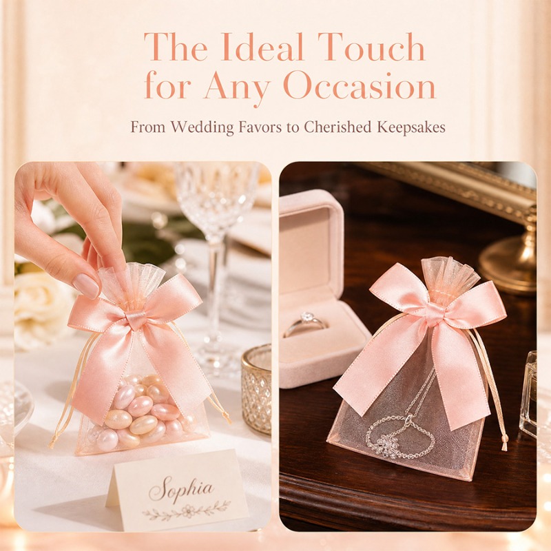 10/20pcs Pink Bow Gift Bags Tr - Art Craft Holiday 评论和价格