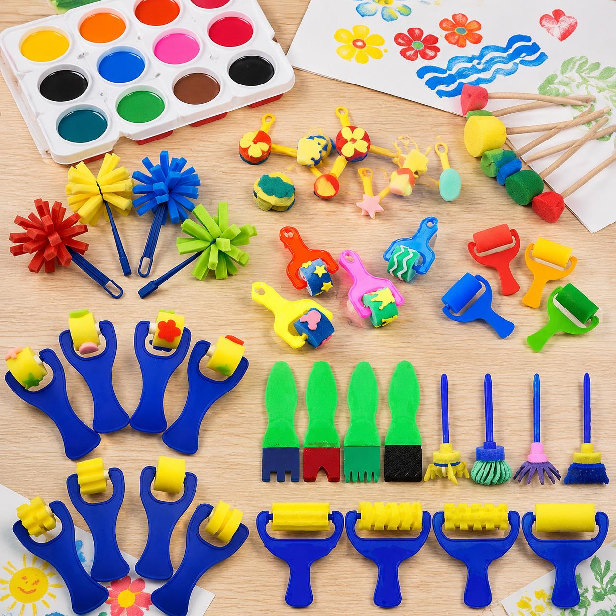 Bulk Painting Sponge & Brush B - Art Craft Workshop 评论和价格