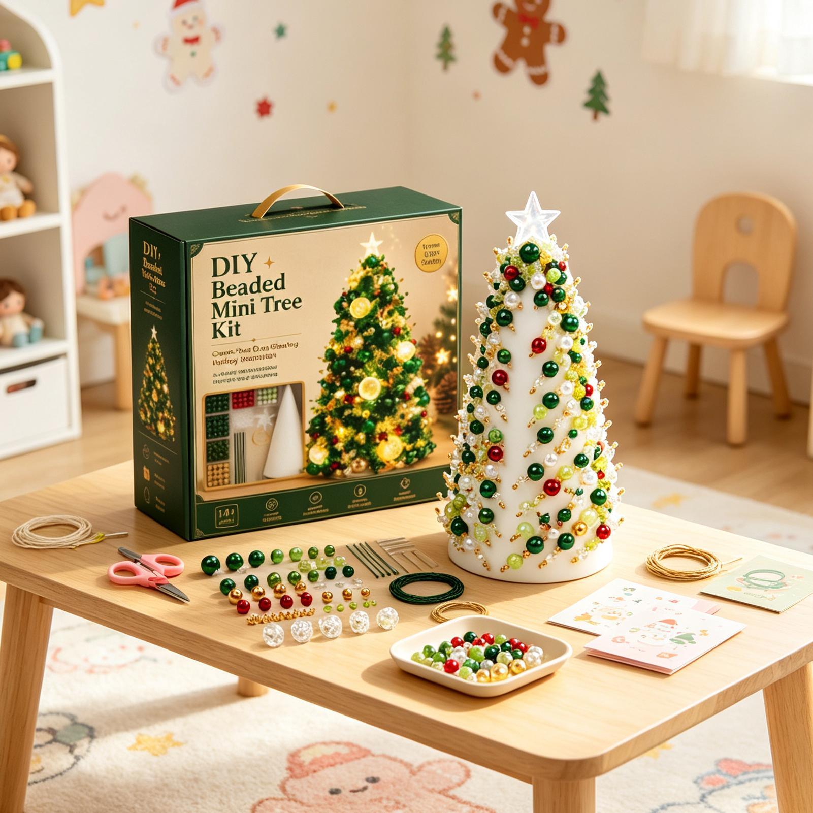 Beaded Christmas Tree Kit DIY  - Art Craft Holiday 评论和价格