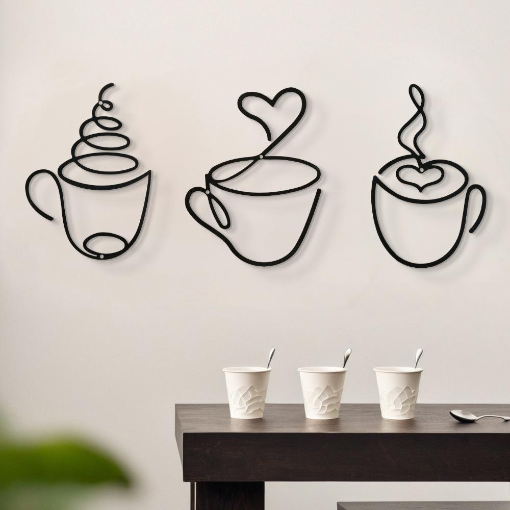 3-Piece Creative Coffee Wall H - Art Craft Website 评论和价格
