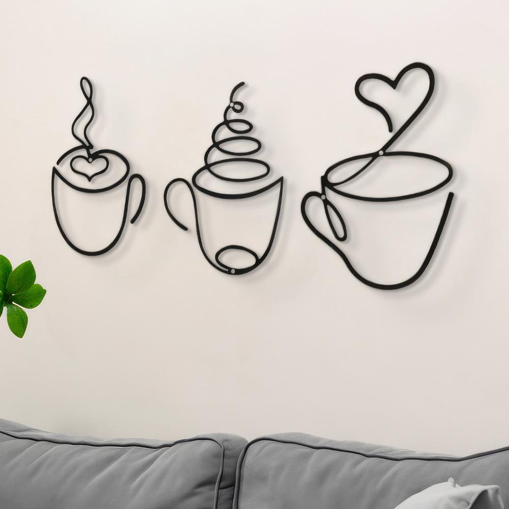 3-Piece Creative Coffee Wall H - Art Craft Website 评论和价格