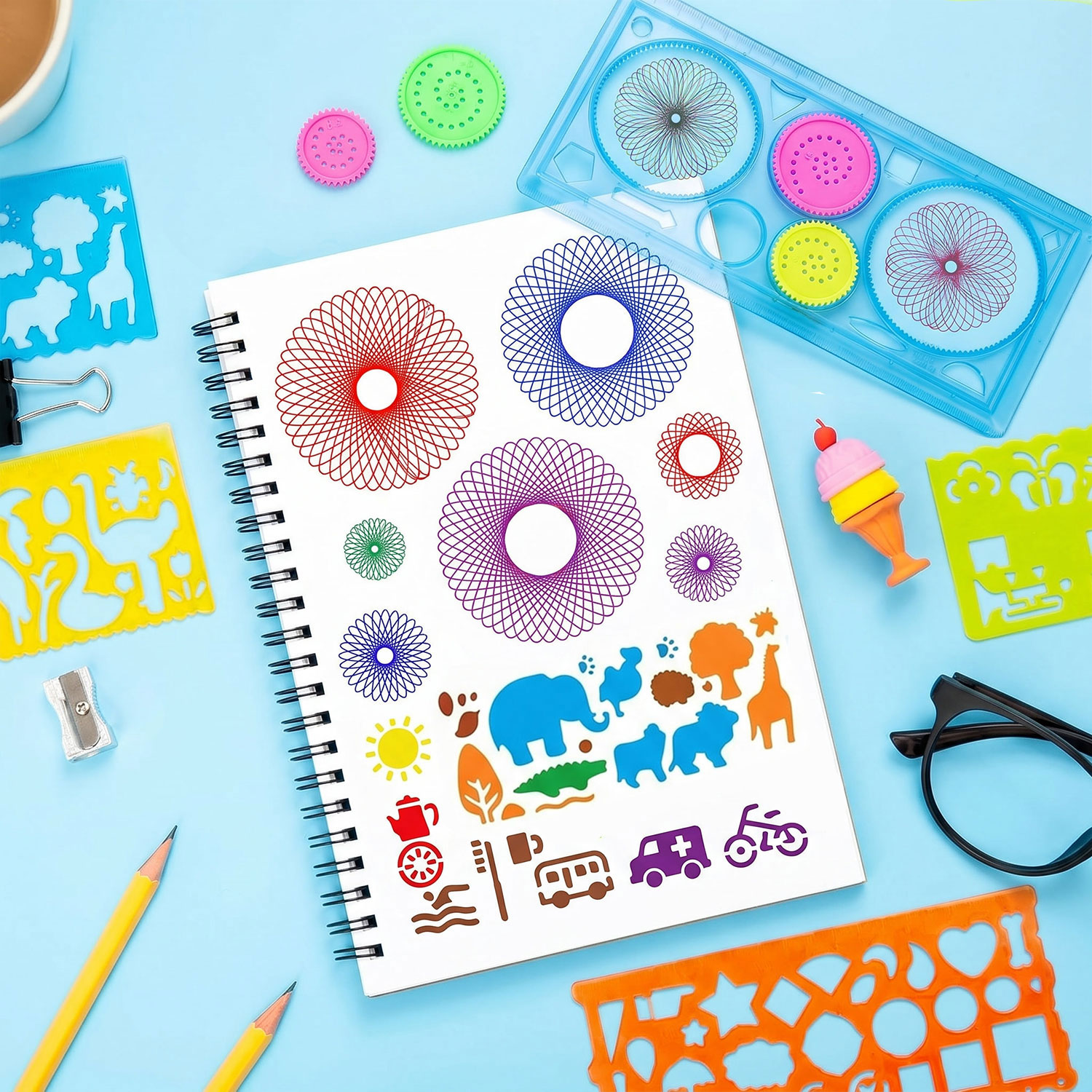 Stencil Drawing Kit Plastic Pa - Art Craft Template 评论和价格