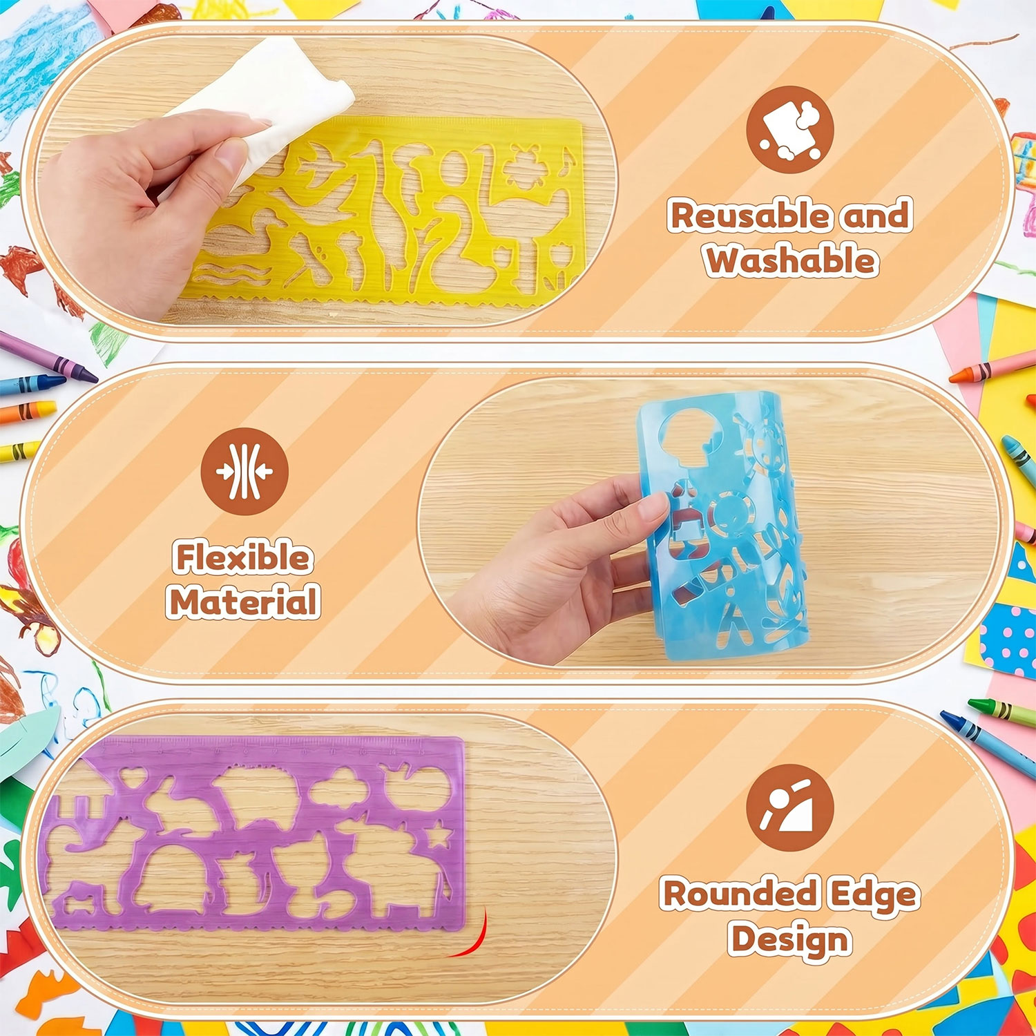 Stencil Drawing Kit Plastic Pa - Art Craft Template 评论和价格