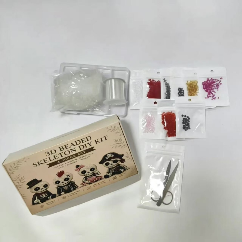 Creative 3d Beaded Skull Diy C - Art Craft Holiday 评论和价格